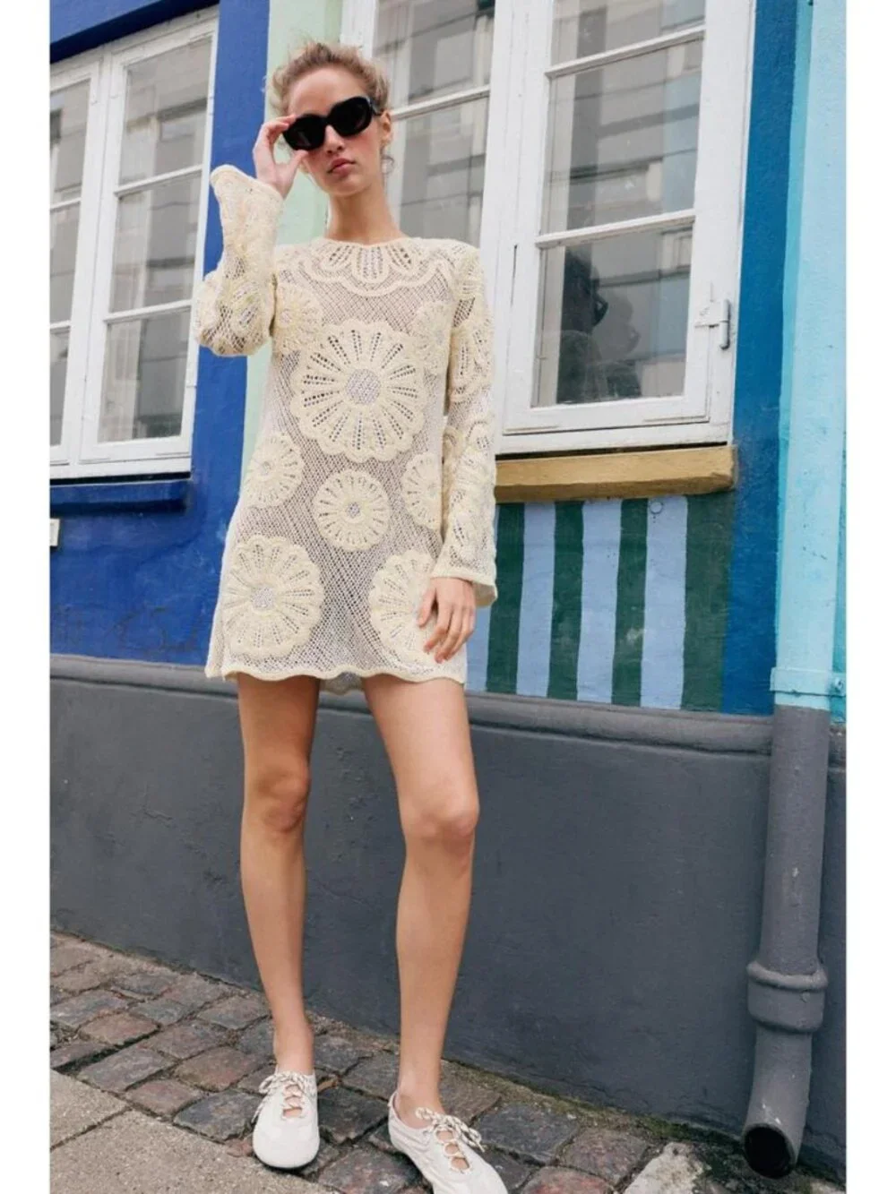 ZARA CROCHET SHORT DRESS - Picture 2 of 10